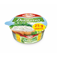 PRESIDENT TWARÓG DELIKATNY Z ZIOŁAMI 150g+25g/12