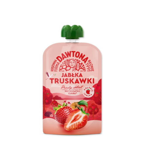 DAWTONA MUS JABŁKO-TRUSKAWKA 100g/12