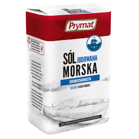 PRYMAT SÓL MORSKA GRUBOZIARNISTA 900g/10 torba