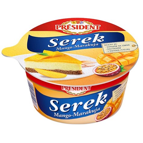 PRESIDENT SEREK DELIKATNY MANGO MARACUJA 400g/6