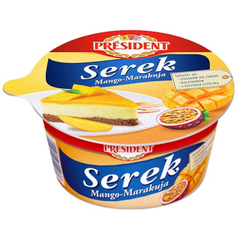PRESIDENT SEREK DELIKATNY MANGO MARACUJA 400g/6