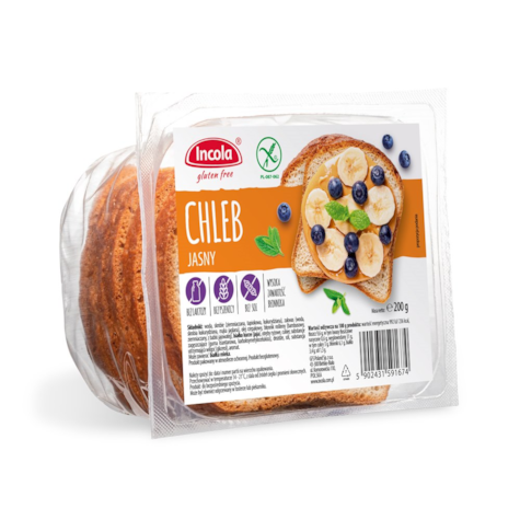 INCOLA CHLEB JASNY 200g/8 BEZGLUTENOWY