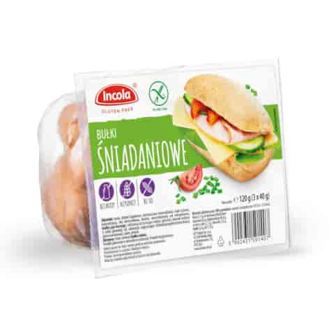 INCOLA BUŁKA ŚNIADANIOWA (3szt.) 120g/8 BEZGLUTEN