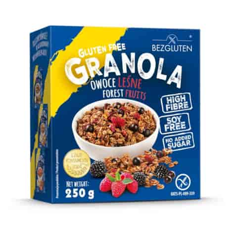 BEZGLUTEN GRANOLA OWOCE LEŚNE 250g/8