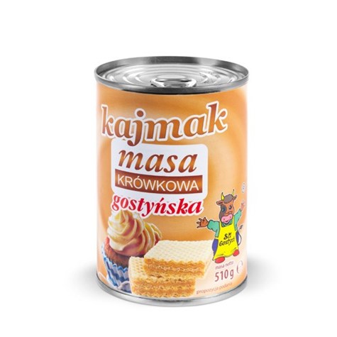 GOSTYŃ MLEKO PUSZKA MASA GOTOWA KAJMAK 510g/12