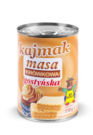 GOSTYŃ MLEKO PUSZKA MASA GOTOWA KAJMAK 510g/12