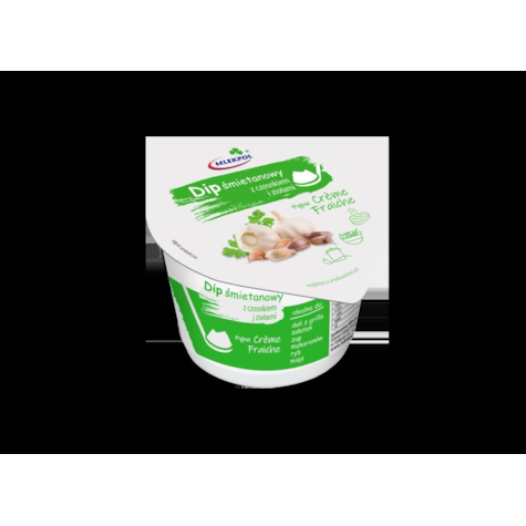 MLEKPOL DIP ŚMIETANOWY Z CZOSN I ZIOŁ 180g/12
