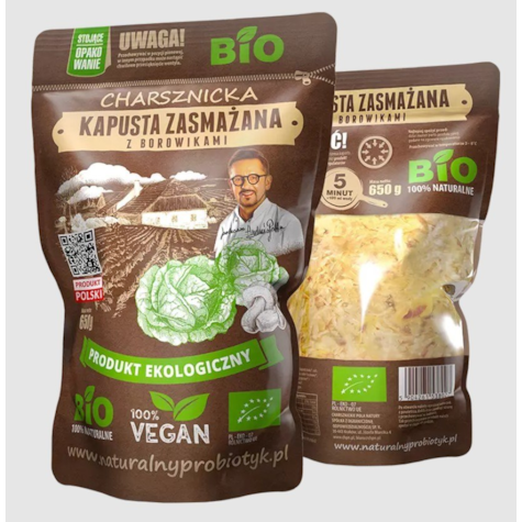 CHARSZNICKIE EKO KAPUSTA ZASMAŻANA Z BOROWI 650g/6