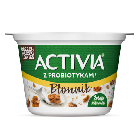 DANONE ACTIVIA ORZECH WŁOSKI OWIES 165g/12
