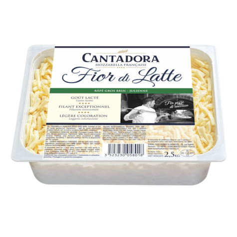 EURIAL MOZZARELLA FIOR DI LATTE CANTADORA JULIENNE 2,5kg
