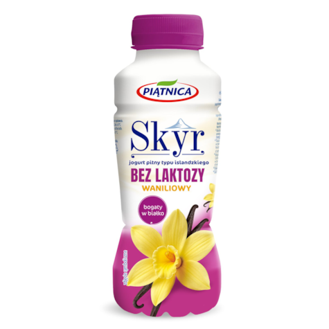 PIĄTNICA JOGURT 360g SKYR PITNY WANILIA BEZ LAKTOZY (12)