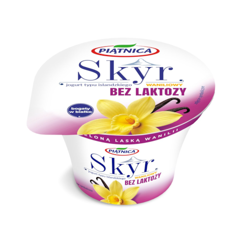 PIĄTNICA JOGURT 150g SKYR WANILIA BEZ LAKTOZY (12)