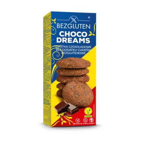 BEZGLUTEN CHOCO DREAMS CIASTKA BEZ CUKRU 110g/10