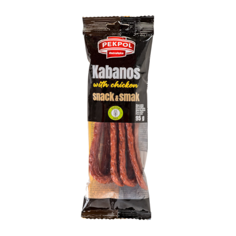 PEKPOL KABANOSY WIEPRZOWE Z DROBIEM 95g/14