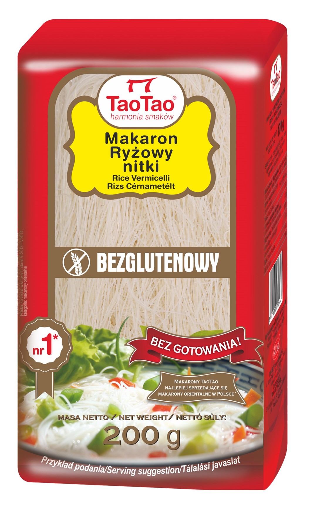 TAO-TAO MAKARON RYŻOWY NITKA 200g/30