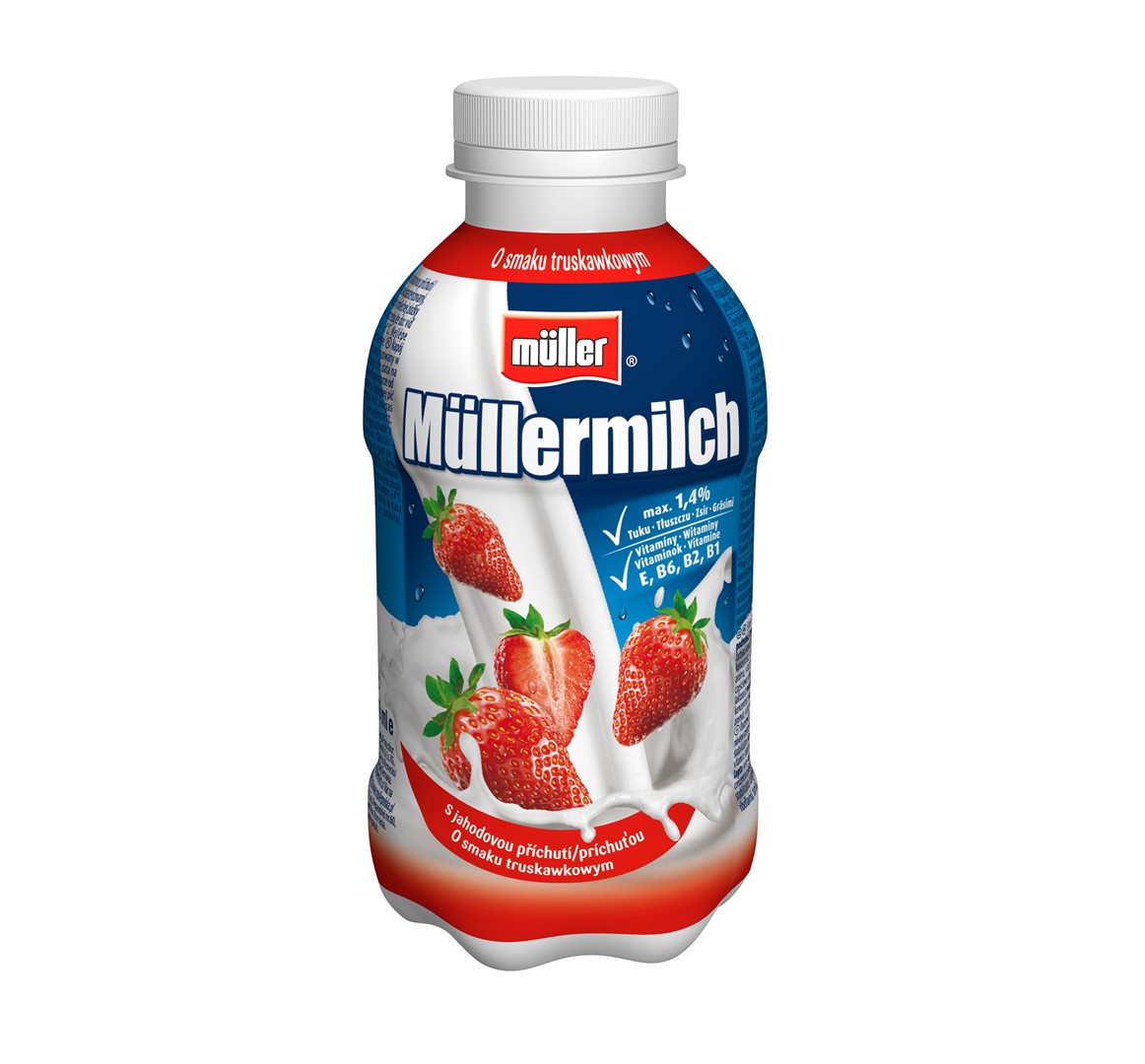 MULLER MILK TRUSKAWKA 400ml/12