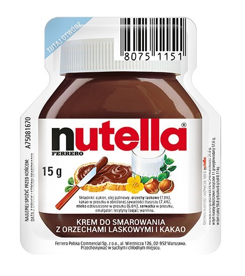 FERRERO NUTELLA 15g/60 display