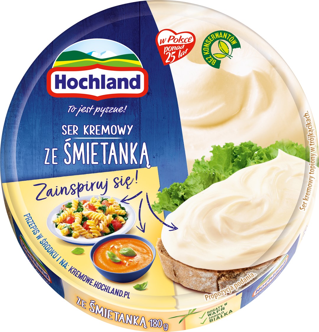 HOCHLAND KRĄŻEK ŚMIETANKA 180g/10