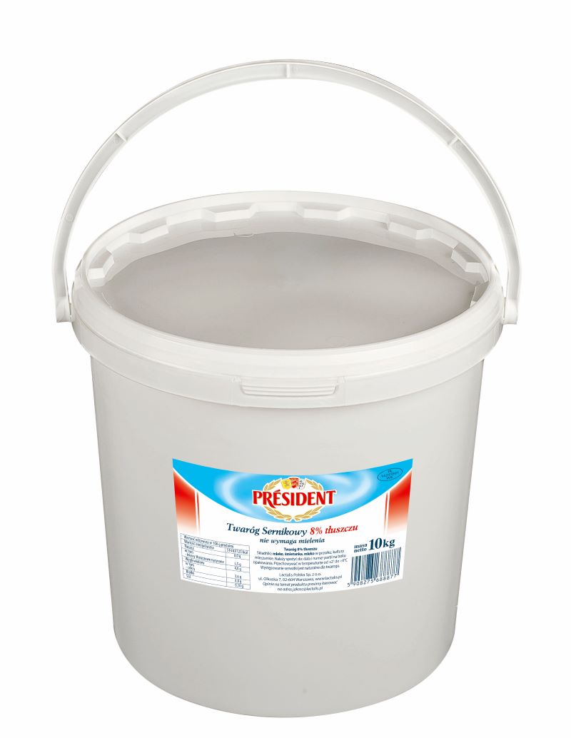 PRESIDENT SER SERNIKOWY 10kg TŁUSTY wiadro