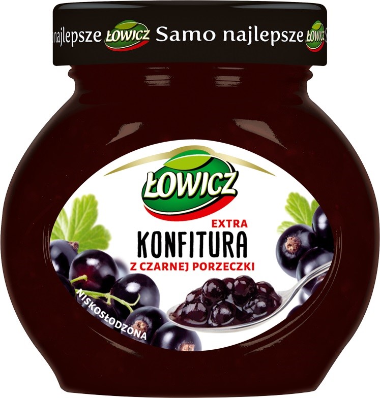 AGROS ŁOWICZ KONFITURA CZARNA PORZECZKA 240g/8