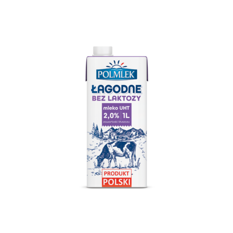 POLMLEK MLEKO BEZ LAKTOZY 2% UHT 1L/12