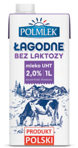 POLMLEK MLEKO BEZ LAKTOZY 2% UHT 1L/12