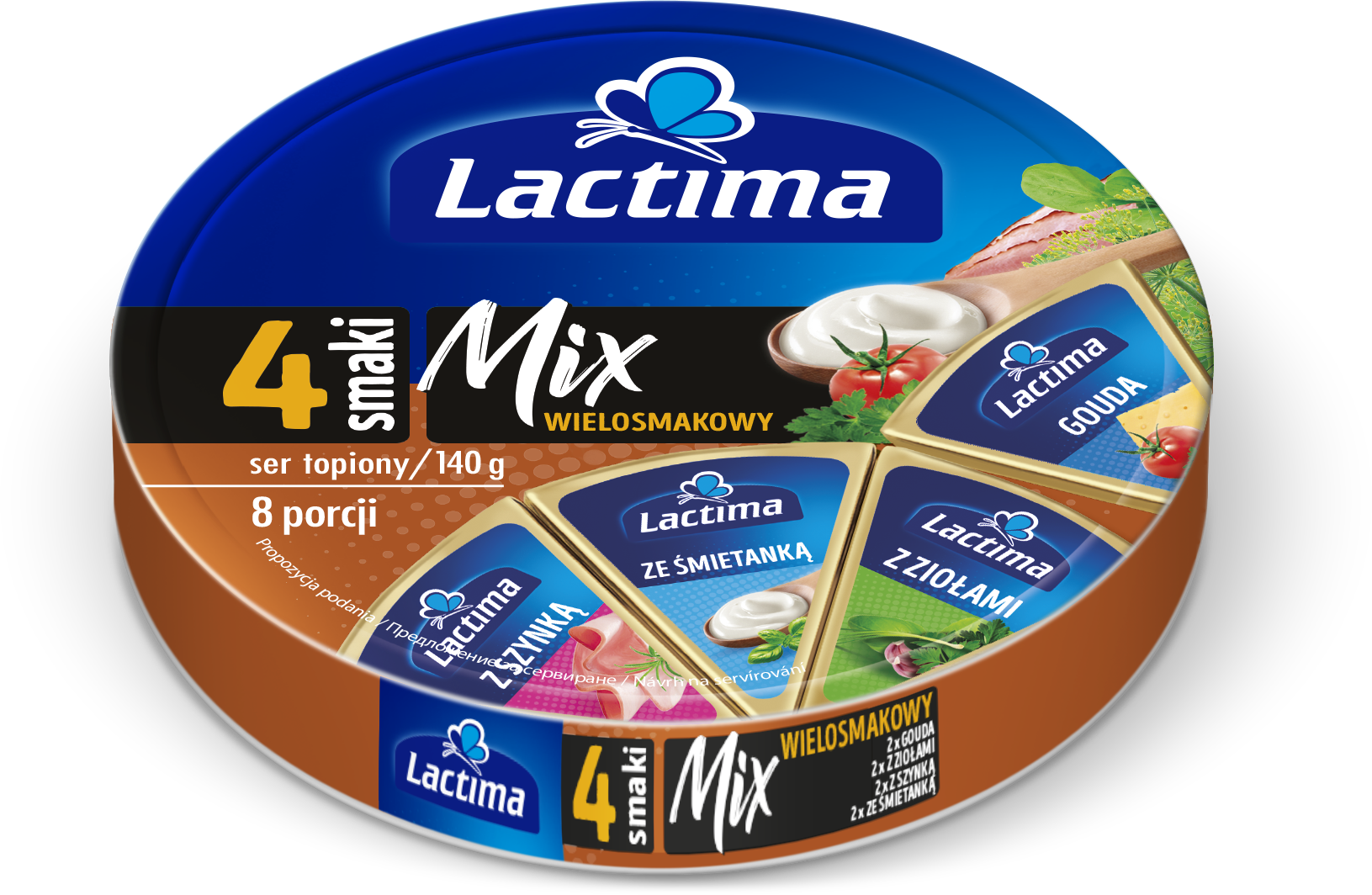 LACTIMA TOPIONE KRĄŻKI MIX SMAKOWY 140g/24