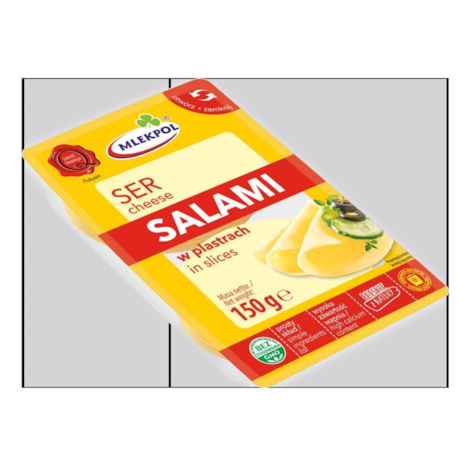 MLEKPOL SER PLASTRY 150g SALAMI (12)