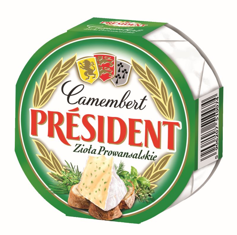 PRESIDENT CAMEMBERT 120g ZIOŁA PROWANSALSKIE (16)