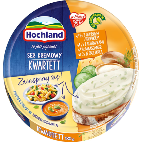 HOCHLAND KRĄŻEK KWARTETT 180g/10 śmie/maas/bor/ogó