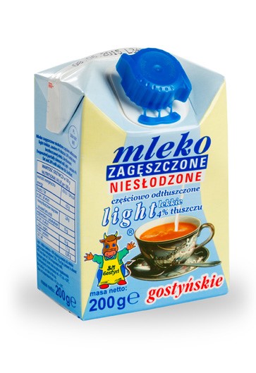 GOSTYŃ MLEKO ZAGĘSZCZ 200g LIGHT (24)