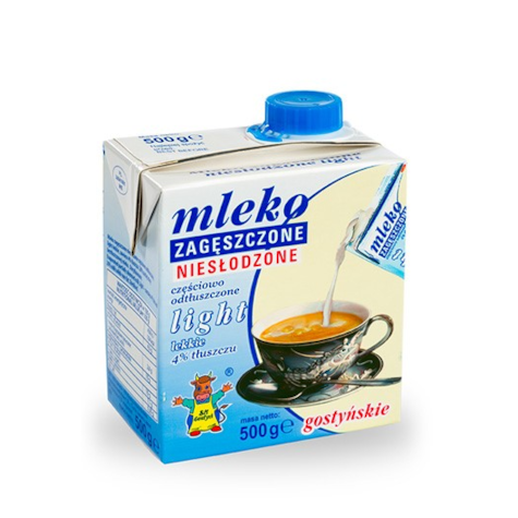 GOSTYŃ MLEKO ZAGĘSZCZ 500g LIGHT (12)