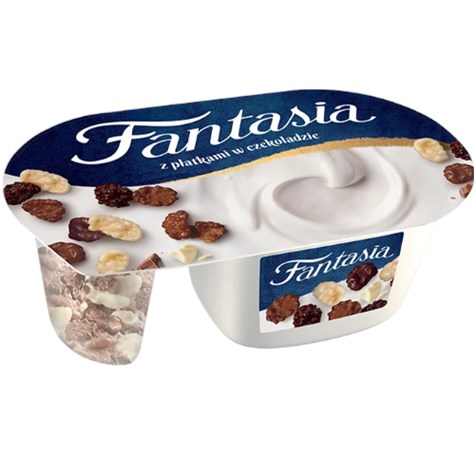 DANONE FANTASIA PŁATKI W CZEKOLADZIE 102g/12