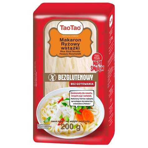 TAO-TAO MAKARON RYŻOWY WSTĄŻKA 200g/30