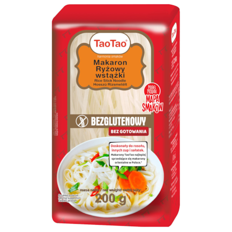 TAO-TAO MAKARON RYŻOWY WSTĄŻKA 200g/30