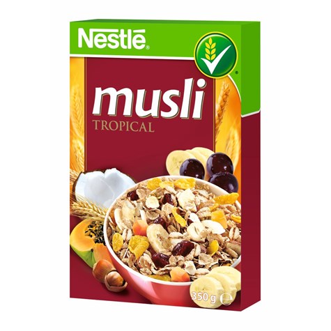 NESTLE PŁATKI MUSLI TROPICALNE 350g/16