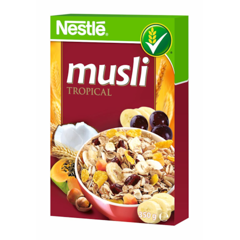 NESTLE PŁATKI MUSLI TROPICALNE 350g/16