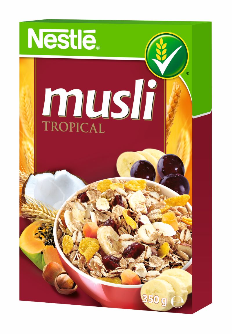 NESTLE PŁATKI MUSLI TROPICALNE 350g/16