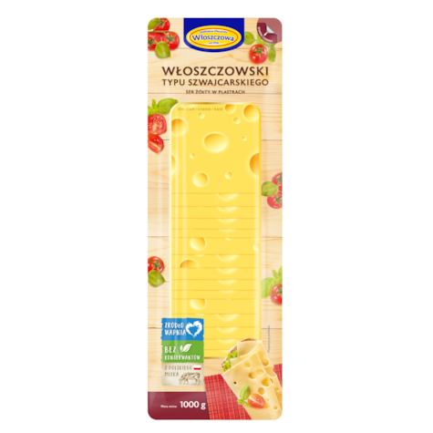 WŁOSZCZOWA SER WŁOSZCZOWSKI PLASTRY 1kg/8