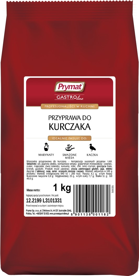 PRYMAT PRZYPRAWA DO KURCZAKA 1kg/10 torba