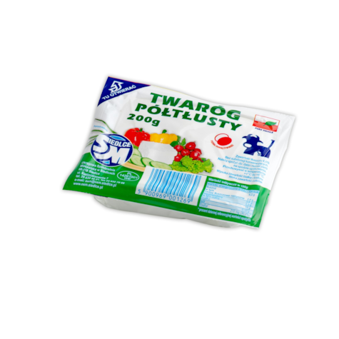 SIEDLCE TWARÓG KOSTKA PÓŁTŁUSTY 200g