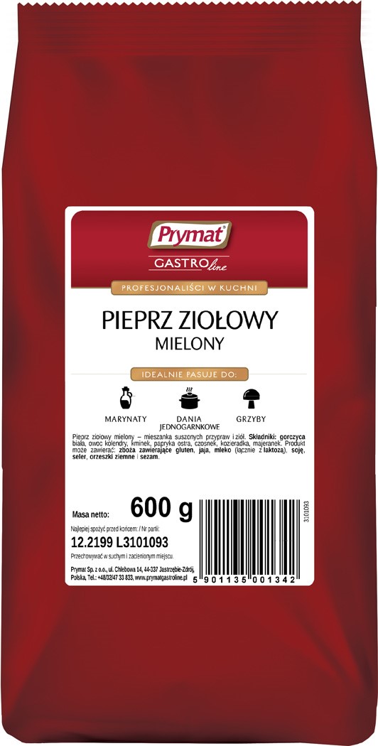 PRYMAT PIEPRZ ZIOŁOWY 600g/10 torba