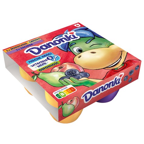 DANONE DANONKI MEGA BRZOS-GRUSZ/JAGODA 4X90g/6