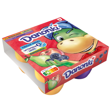 DANONE DANONKI MEGA BRZOS-GRUSZ/JAGODA 4X90g/6