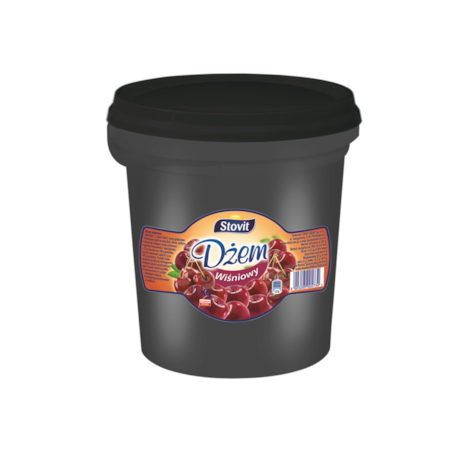 STOVIT DŻEM WYSOKOSŁODZONY 1kg WIŚNIA wiadro/4