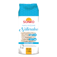 SONKO WAFLE RYŻOWE NATURALNE 130g/16 bezglutenowe