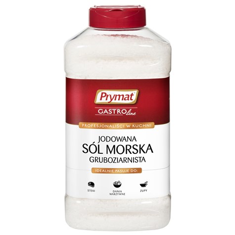 PRYMAT SÓL MORSKA 1,8kg/9 pet Gruboziarnista