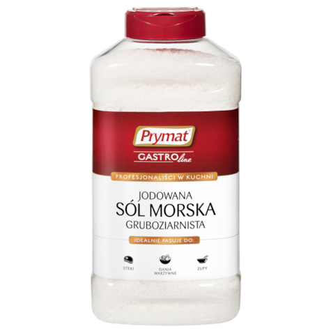 PRYMAT SÓL MORSKA 1,8kg/9 pet Gruboziarnista