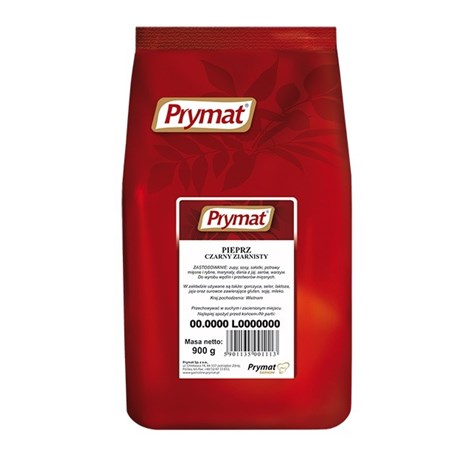 PRYMAT PIEPRZ CZARNY ZIARNISTY 900g/10 torba