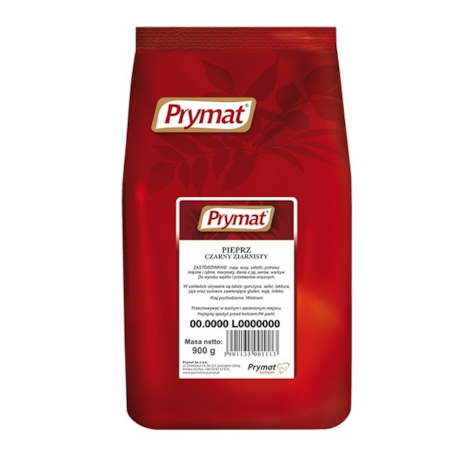 PRYMAT PIEPRZ CZARNY ZIARNISTY 900g/10 torba